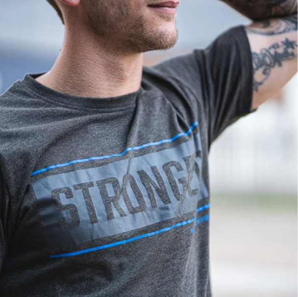 Men’s Stronger T-Shirt - Melange - Small - Image 3