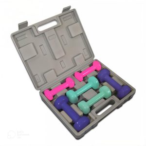 VINYL DUMBBELL SET WITH CASE | 6KG PAIR