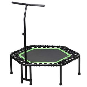 HEXAGONAL TRAMPOLINE WITH HANDRAIL