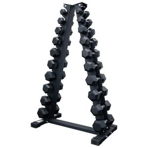 10 PAIR DUMBBELL RACK PACKAGE INCLUDING DUMBBELLS